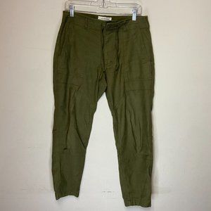 REI COOP Mens trailsmith 32x30 Utility Pant Drawstring Outdoor Hiking Green